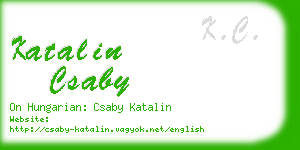 katalin csaby business card